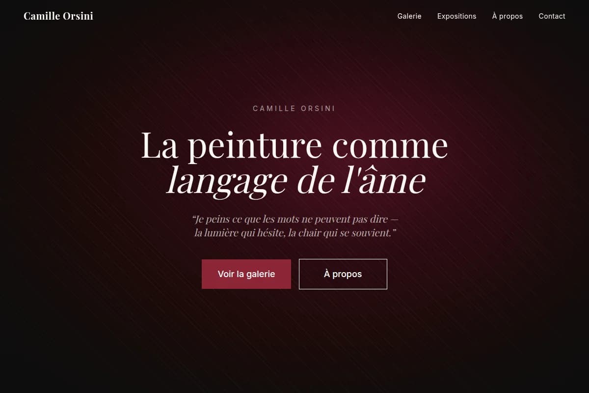 Portfolio artiste peintre avec vente en ligne — Lyon